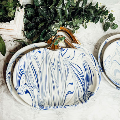 Martha Blue Pumpkin Plate