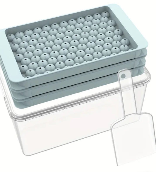 Mini Ice Cube Tray with Lid – Easy-Release Silicone Ice Mold for Drinks & Baby Food