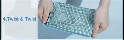Mini Ice Cube Tray with Lid – Easy-Release Silicone Ice Mold for Drinks & Baby Food