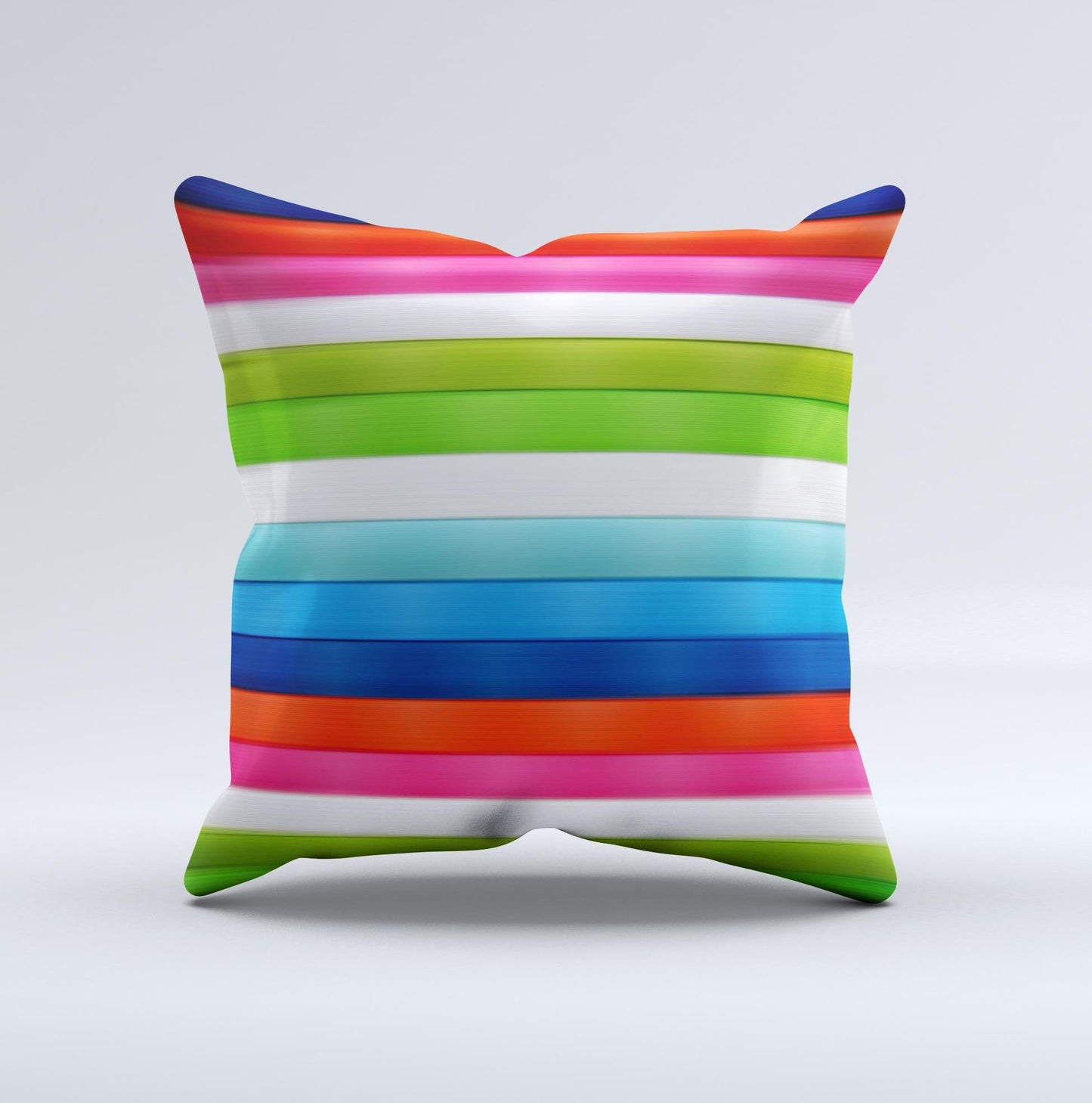 Neon ColorBar Ink-Fuzed Decorative Throw Pillow