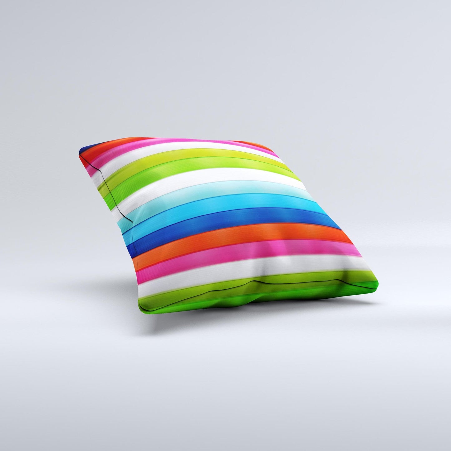 Neon ColorBar Ink-Fuzed Decorative Throw Pillow