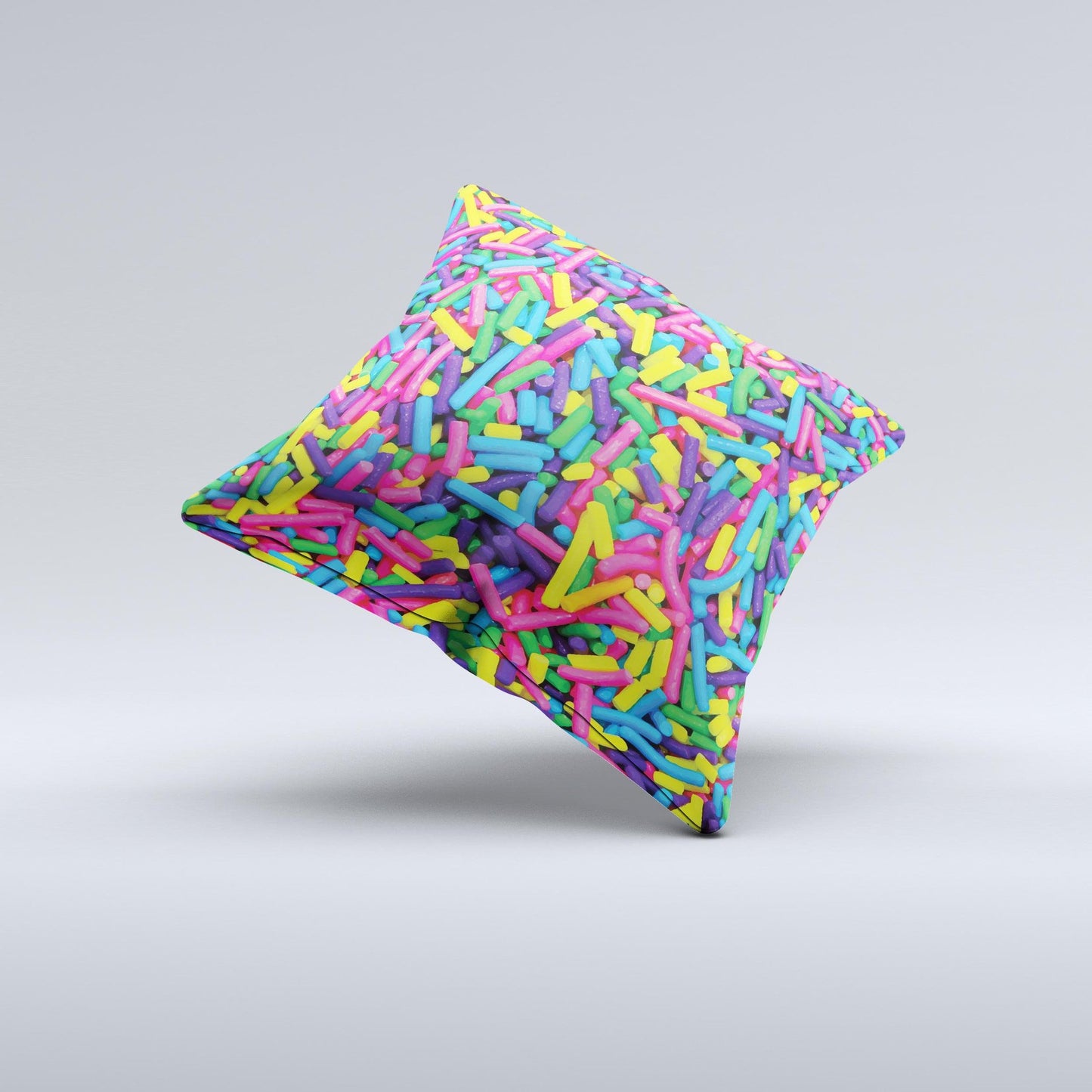 Neon Sprinkles Ink-Fuzed Decorative Throw Pillow