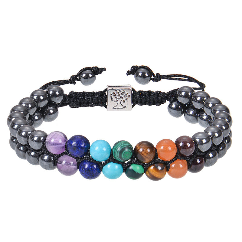 7 Chakra Stone Bead Yoga Meditation Bracelet