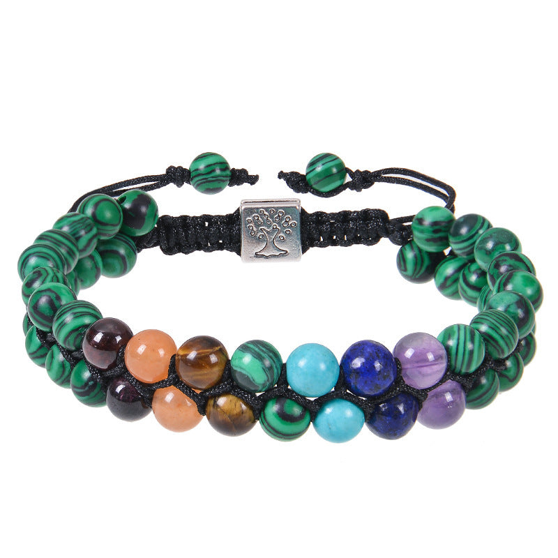 7 Chakra Stone Bead Yoga Meditation Bracelet