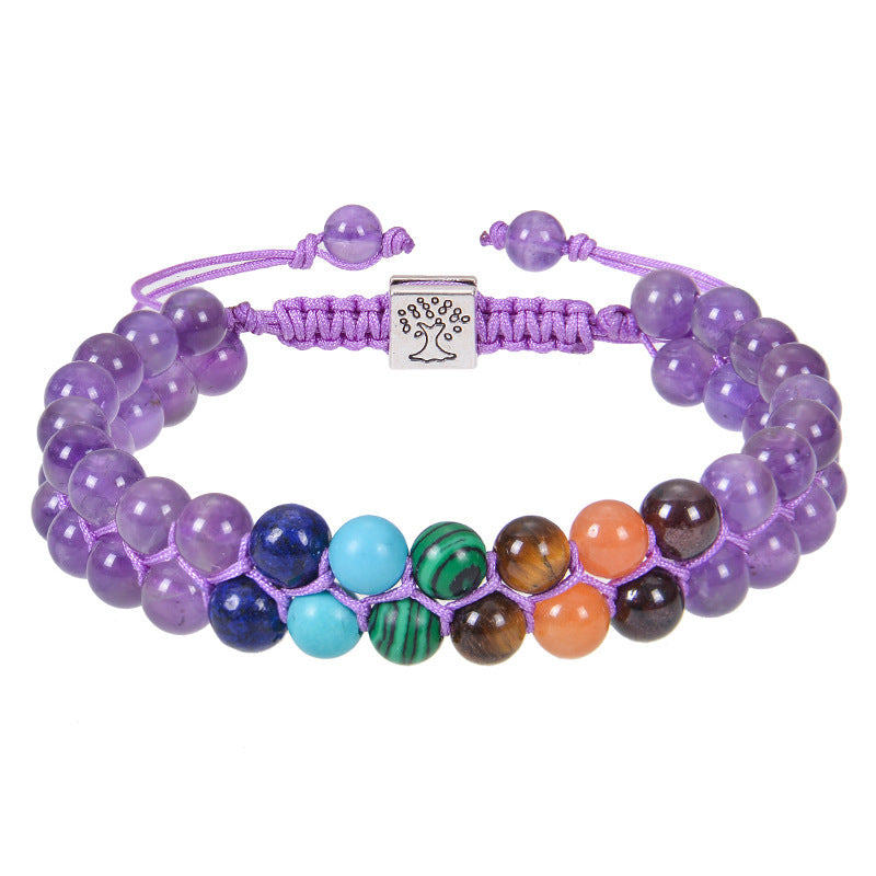 7 Chakra Stone Bead Yoga Meditation Bracelet