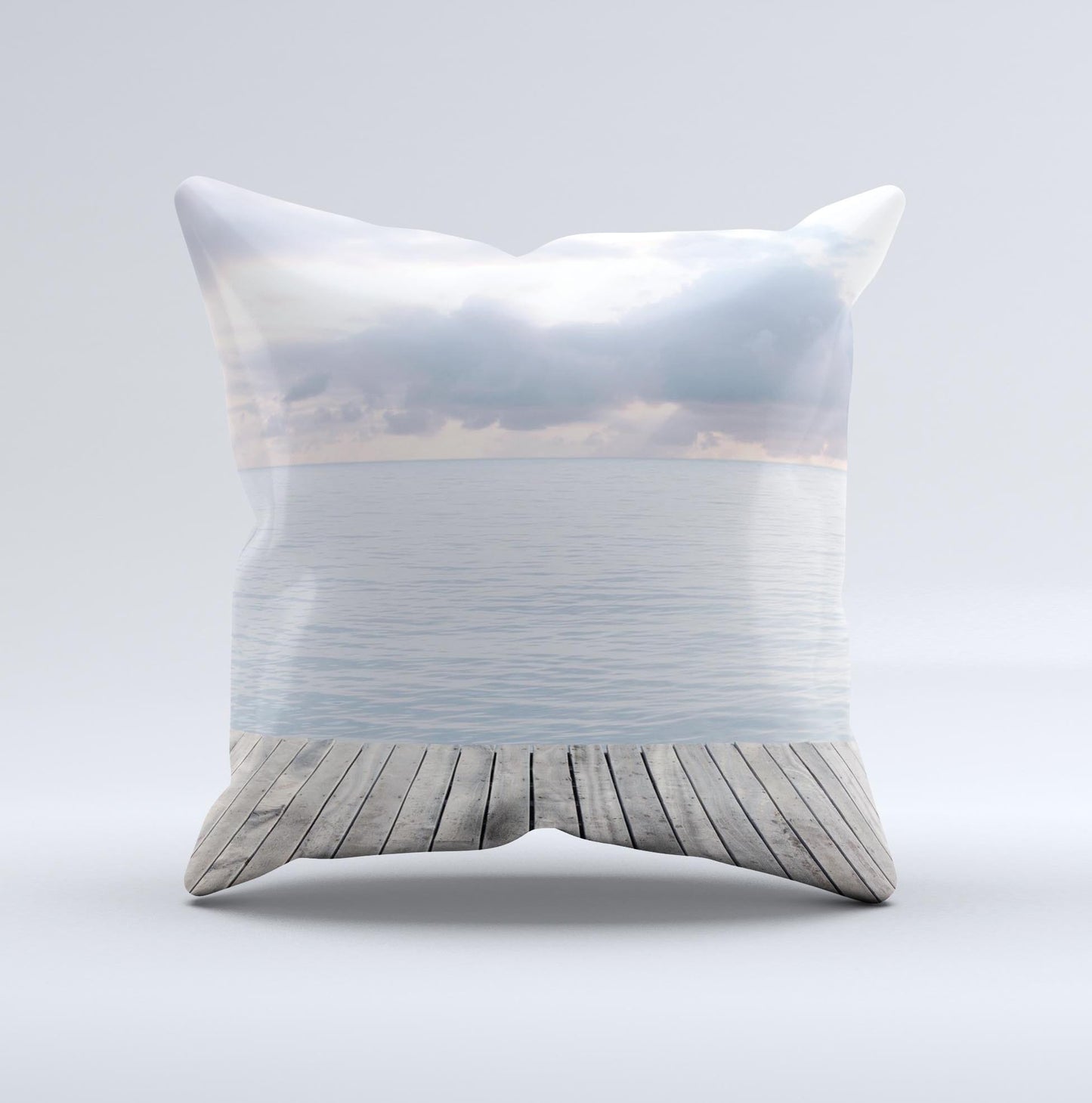 Paradise Dock Ink-Fuzed Decorative Throw Pillow