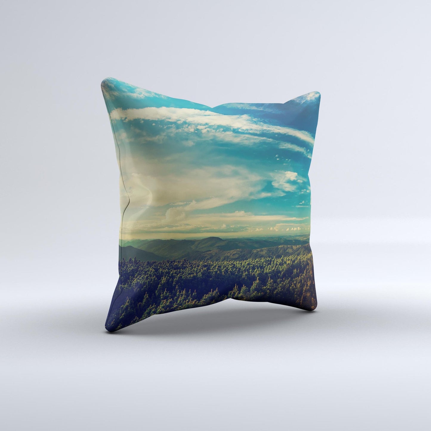 The Country Skyline ink-Fuzed Decorative Throw Pillow