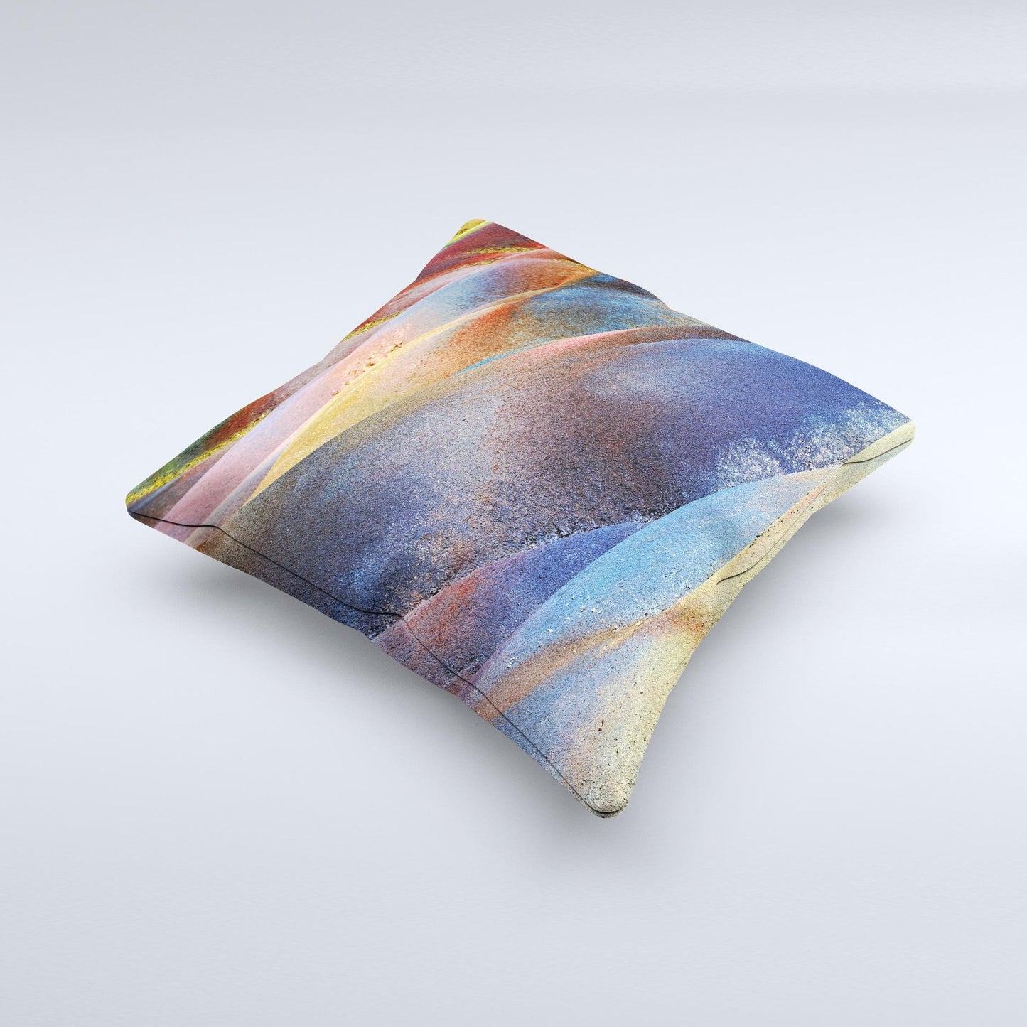 Multicolored Slate  Ink-Fuzed Decorative Throw Pillow