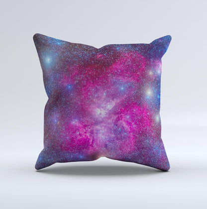 Pink & Blue Galaxy  Ink-Fuzed Decorative Throw Pillow