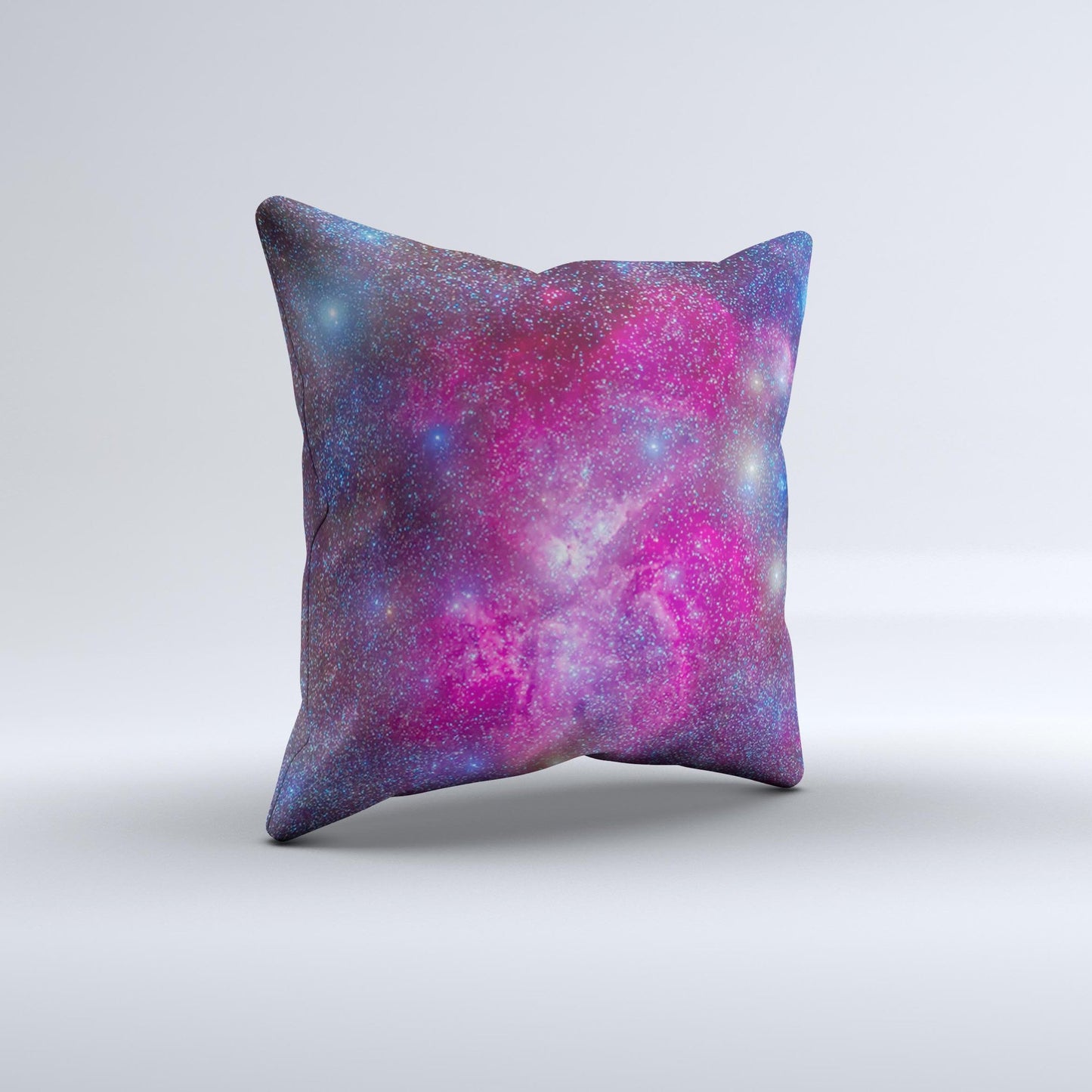 Pink & Blue Galaxy  Ink-Fuzed Decorative Throw Pillow