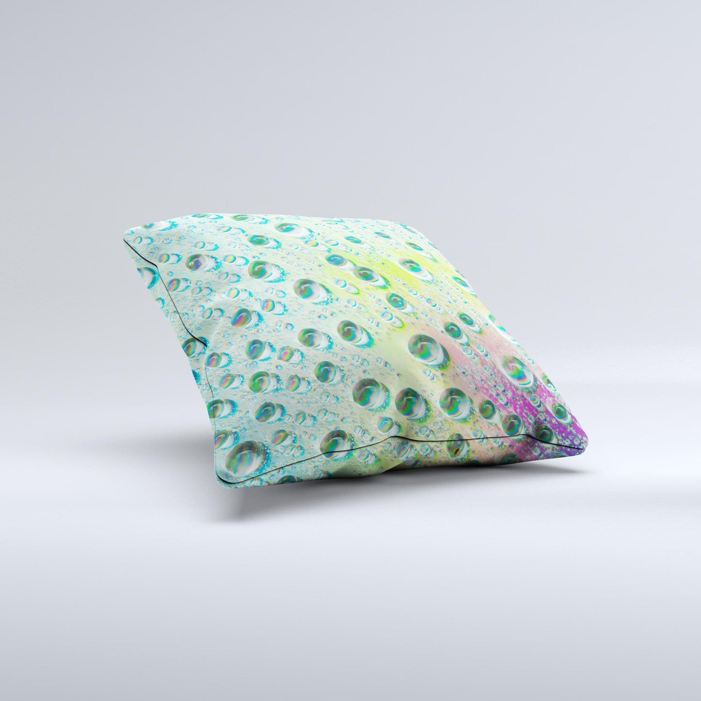 RainBow WaterDrops  Ink-Fuzed Decorative Throw Pillow