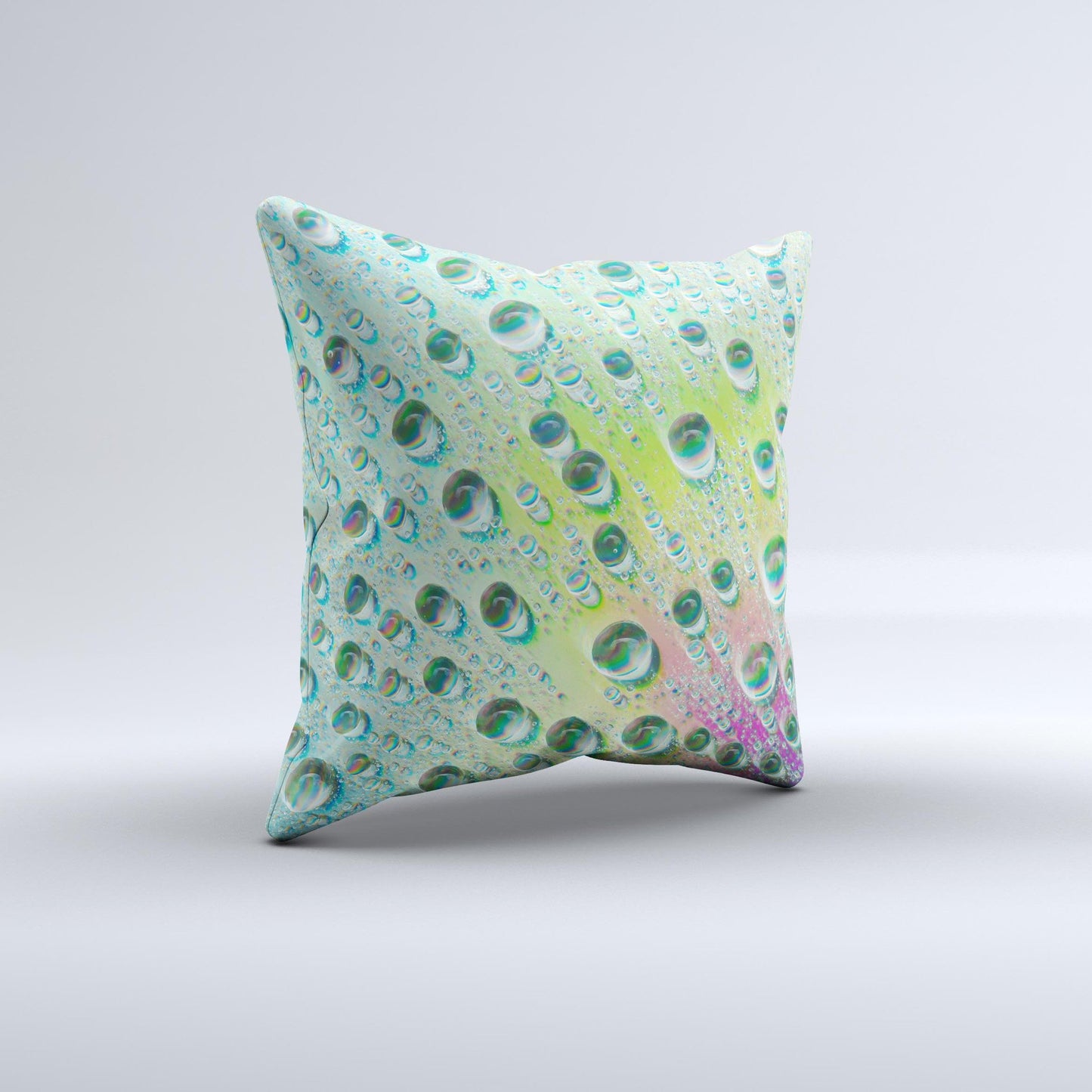 RainBow WaterDrops  Ink-Fuzed Decorative Throw Pillow