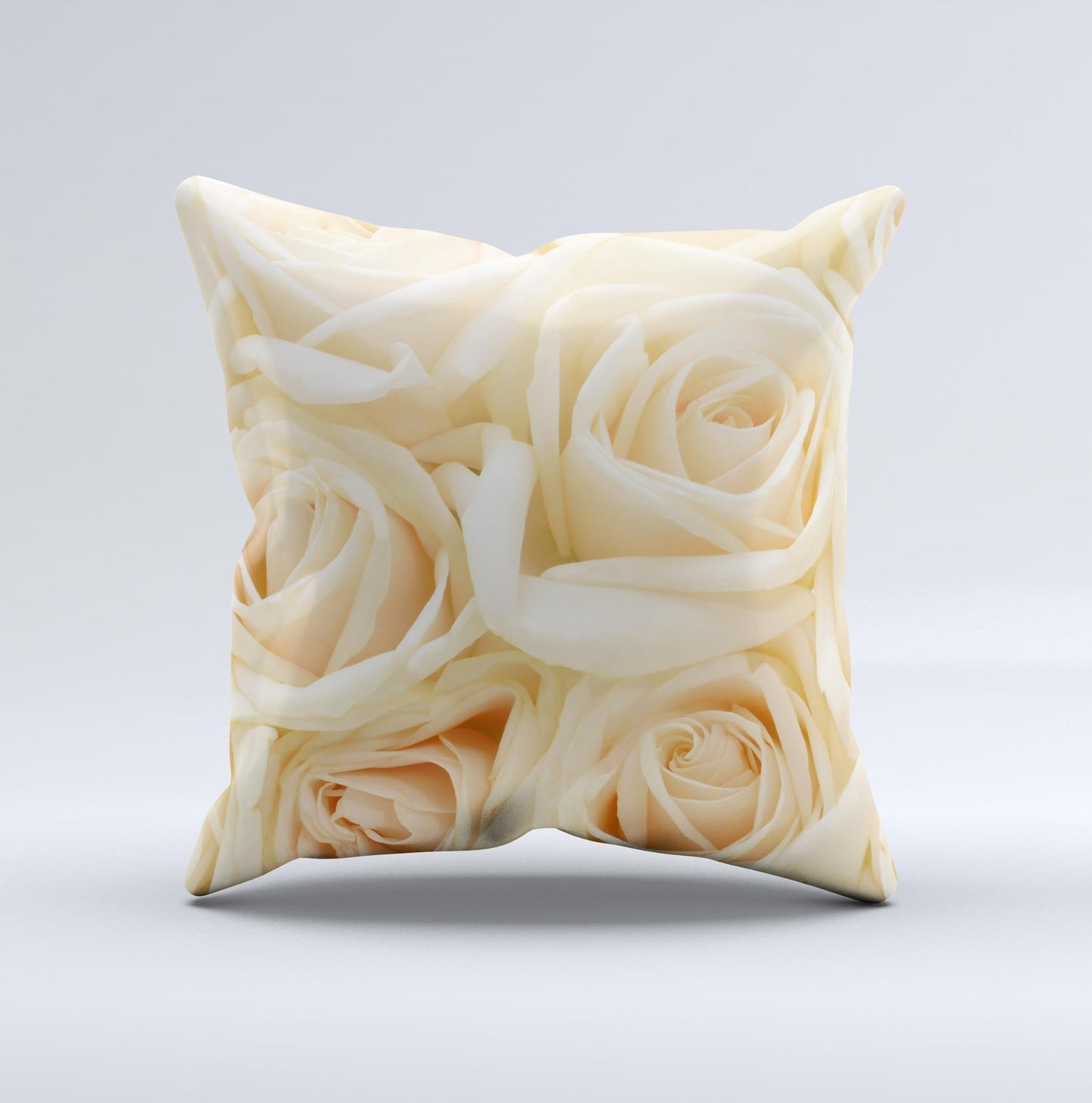 Subtle Roses Ink-Fuzed Decorative Throw Pillow