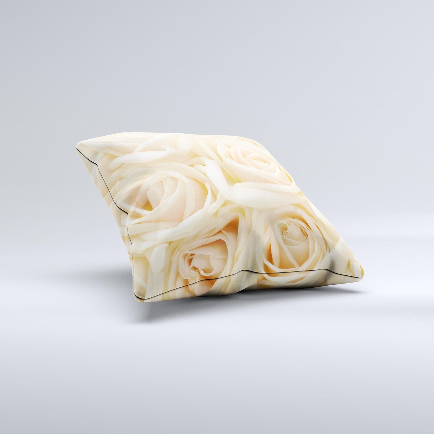 Subtle Roses Ink-Fuzed Decorative Throw Pillow