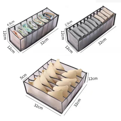 7-Grid Foldable Drawer Organizer for Dorm Closet