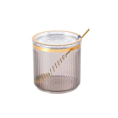 Spice Container with Spoon and Lid Jar