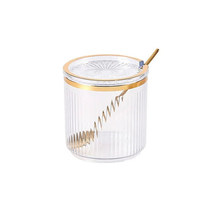 Spice Container with Spoon and Lid Jar