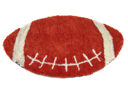 Football Shape Extra Soft Shaggy Decorative Area Rug