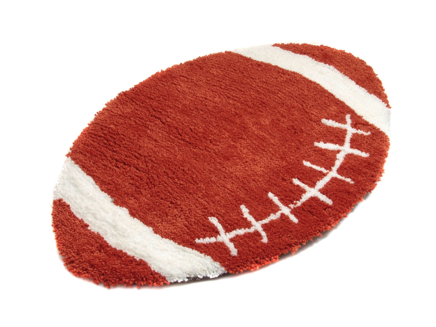 Football Shape Extra Soft Shaggy Decorative Area Rug