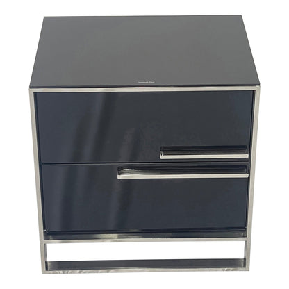 Black and Silver End Table