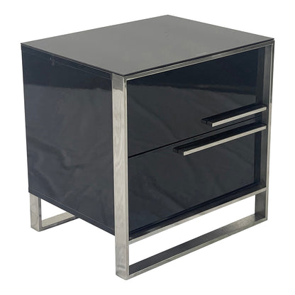 Black and Silver End Table