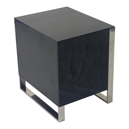 Black and Silver End Table