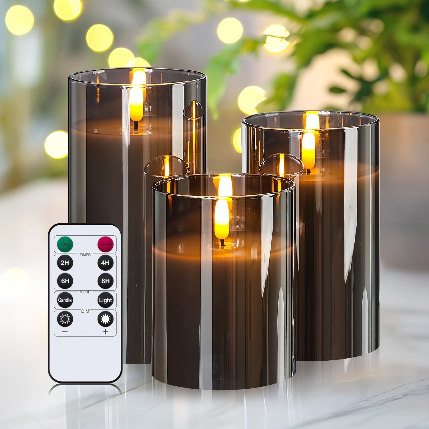 Smokeless electronic candle safe for weddings and autumn décor