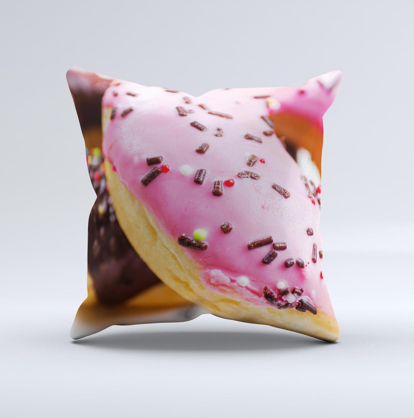 Sprinkled Donuts ink-Fuzed Decorative Throw Pillow