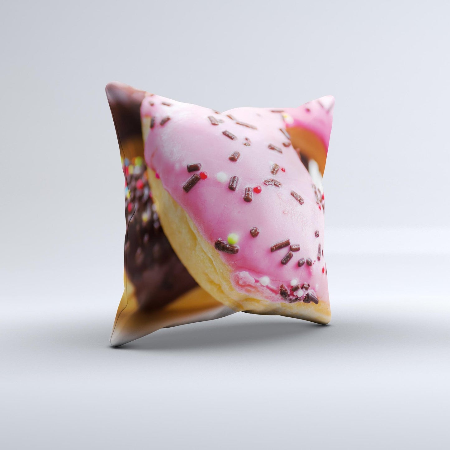 Sprinkled Donuts ink-Fuzed Decorative Throw Pillow