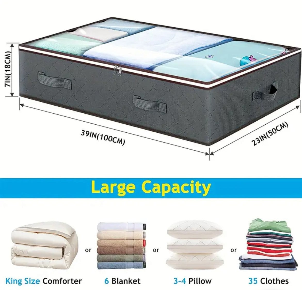 Under Bed Storage Container 2 Pack