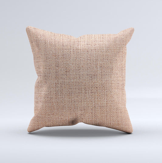 Woven Burlap ink-Fuzed Decorative Throw Pillow