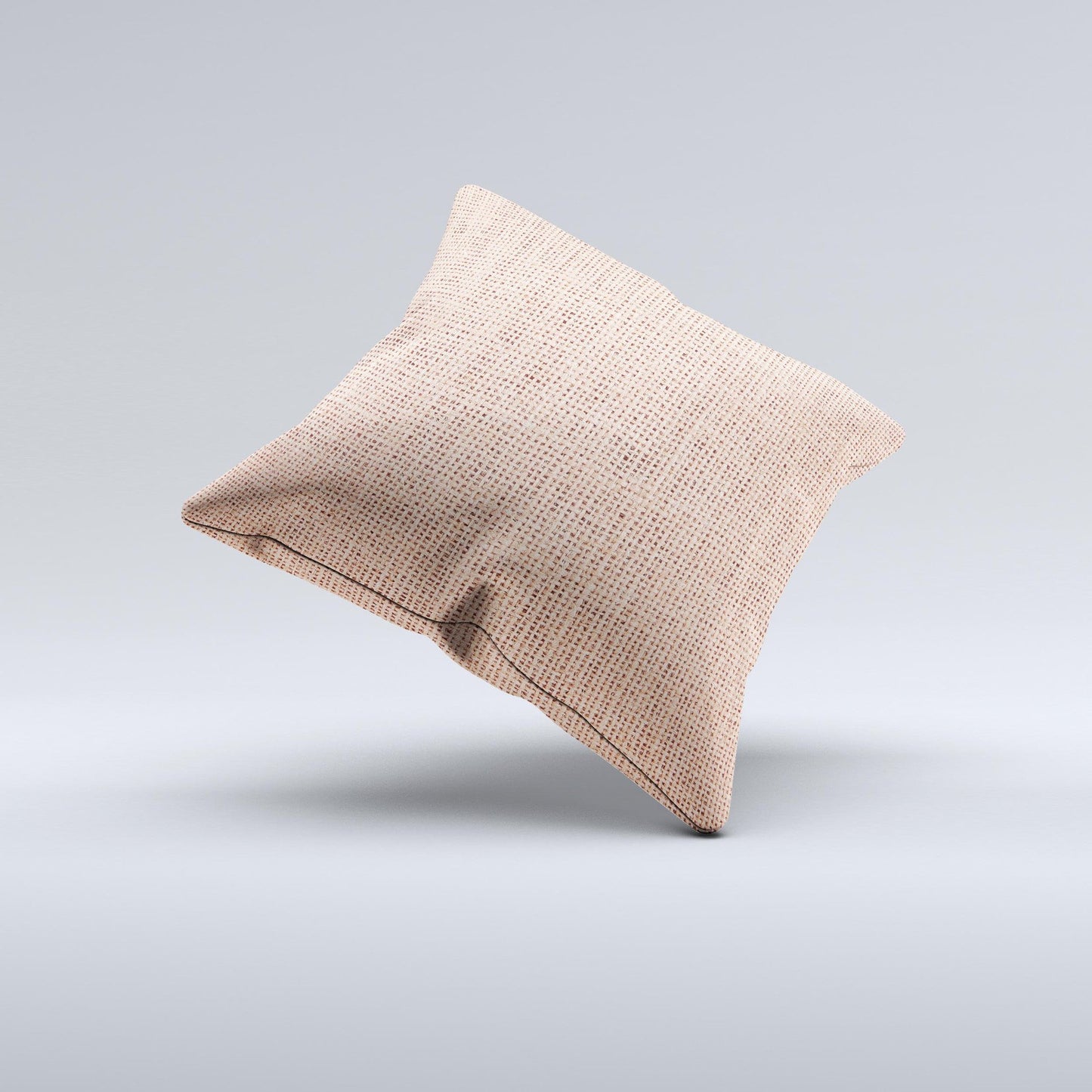 Woven Burlap ink-Fuzed Decorative Throw Pillow