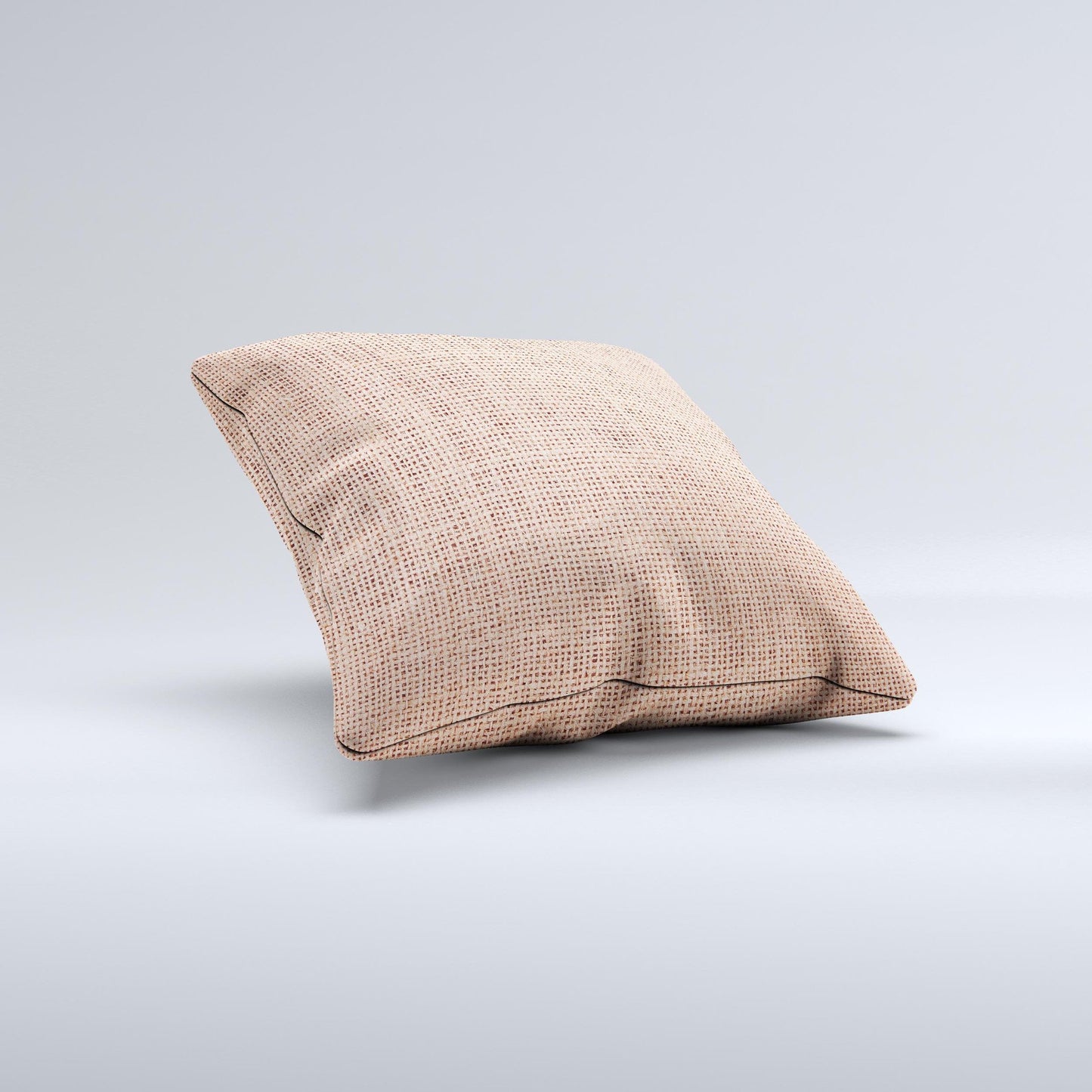 Woven Burlap ink-Fuzed Decorative Throw Pillow