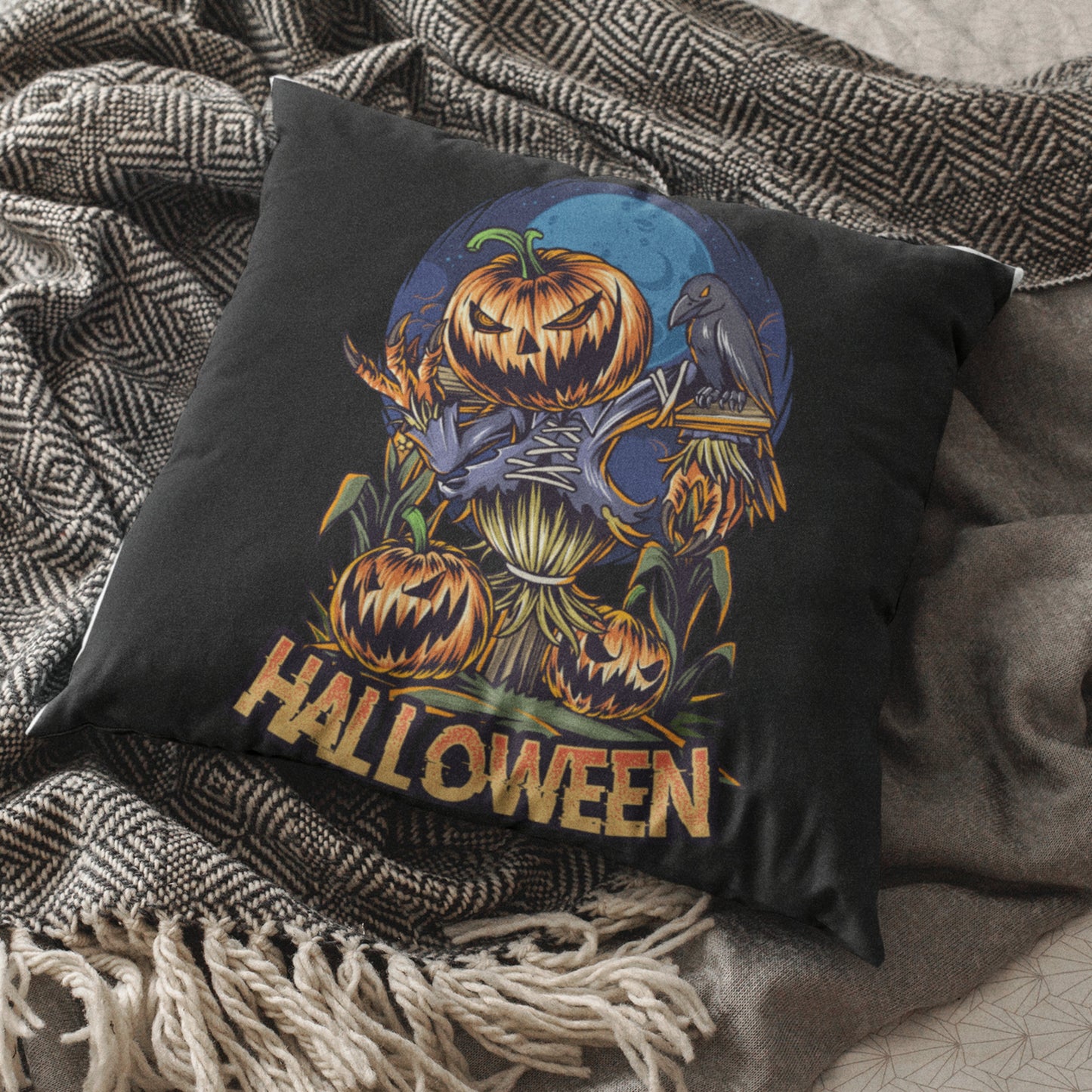 Halloween Home Decor Pillow Covers, Halloween Season Cushion Covers by