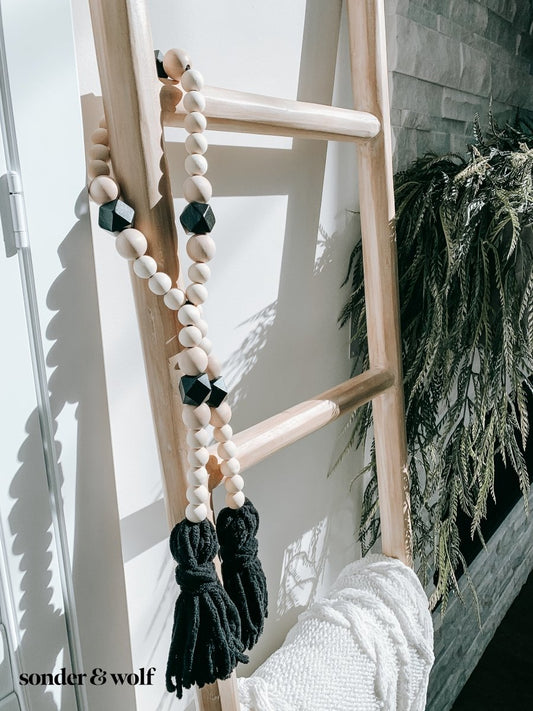 Boho Wood Bead Garland