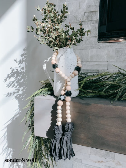 Boho Wood Bead Garland