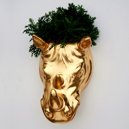 RHINO Gold Gilded Indoor/Outdoor Wall Planter