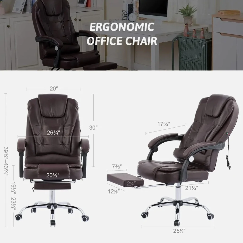 Office Massage Chair with Extended Foot Rest