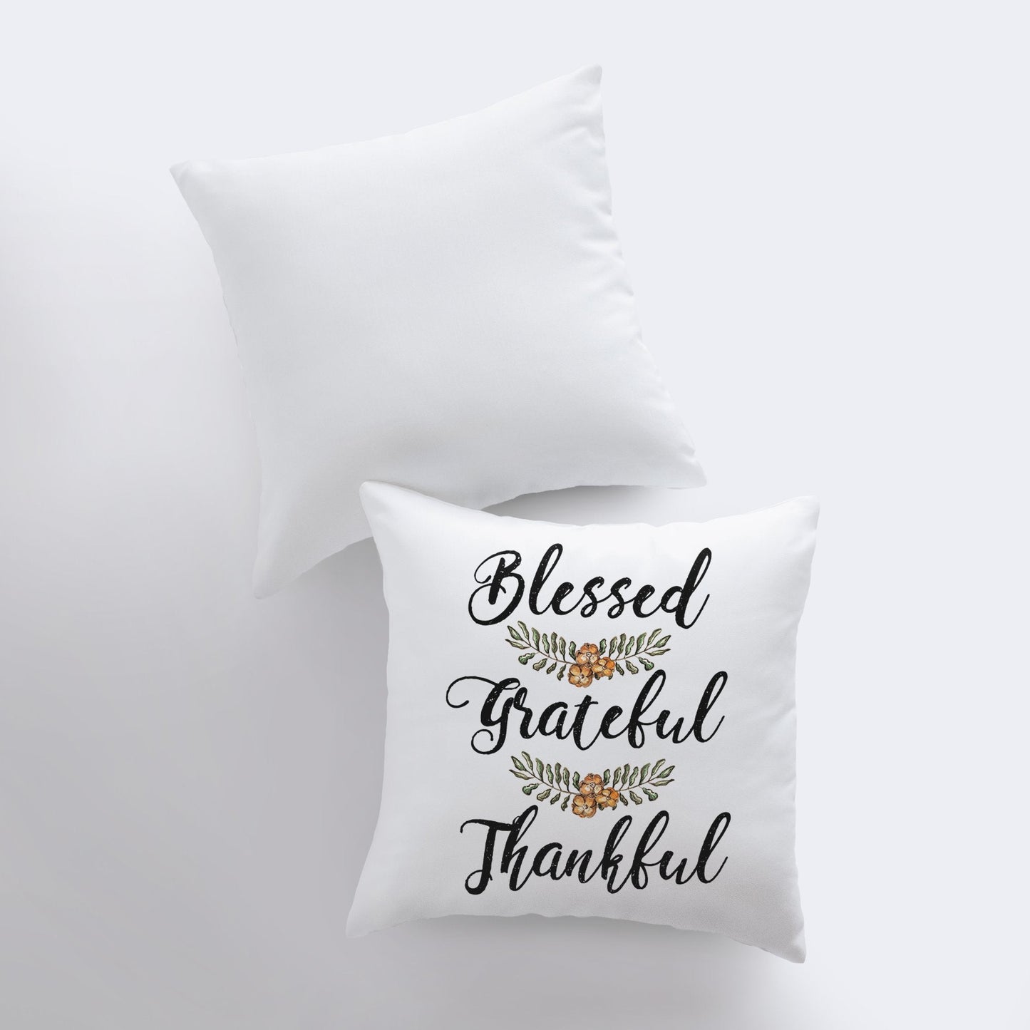 Blessed Grateful Thankful | Pillow Cover | Fall Decor | Cabin Decor