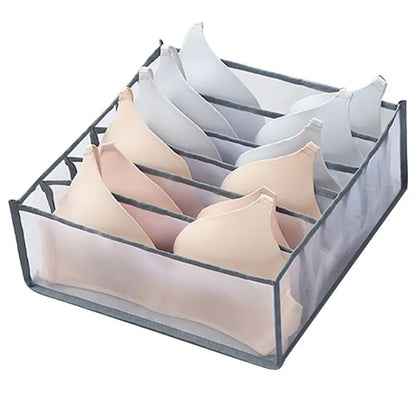 7-Grid Foldable Drawer Organizer for Dorm Closet