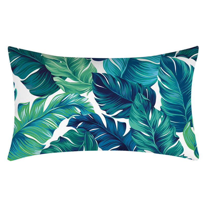 Teal Home Decor Cushion Lumbar Pillowcase