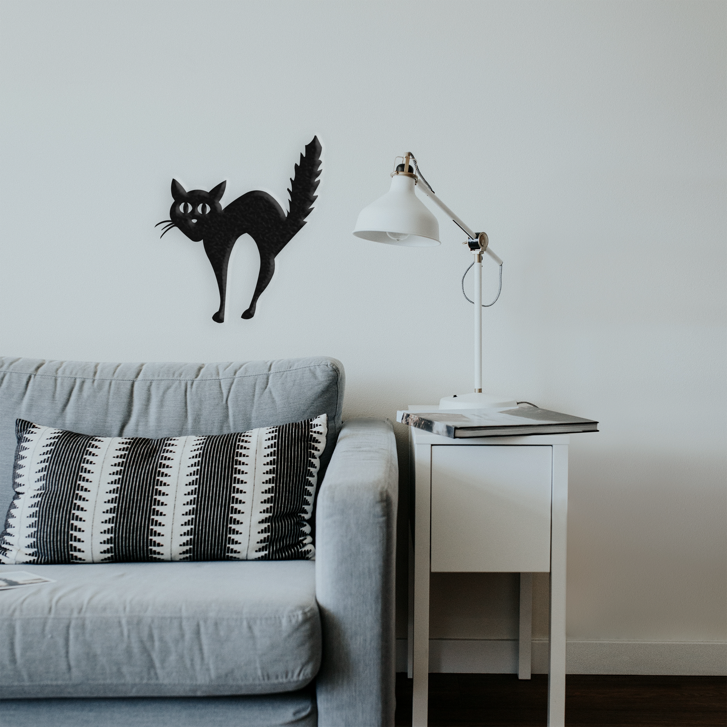 Frightened Cat - Metal Wall Art