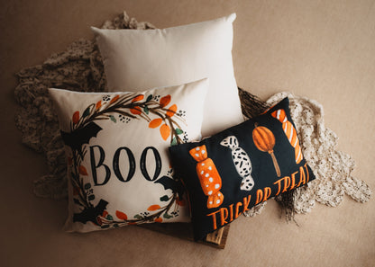 Boo Halloween Wreath Pillow Cover |  Fall decor | Farmhouse Pillows |