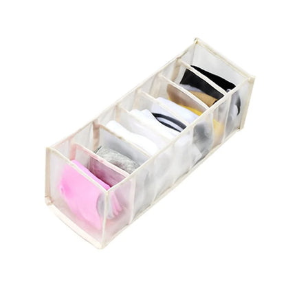 7-Grid Foldable Drawer Organizer for Dorm Closet