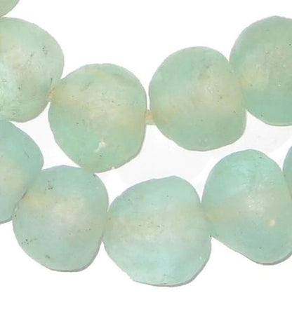 Jumbo Aqua Recycled Glass Bead Garland