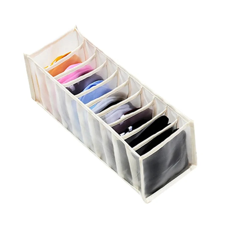 7-Grid Foldable Drawer Organizer for Dorm Closet