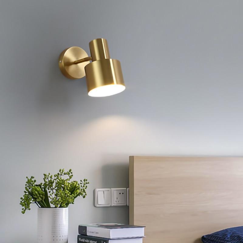 Nordic modern wall lamp E27 LED 110V 220V sconce light gold black