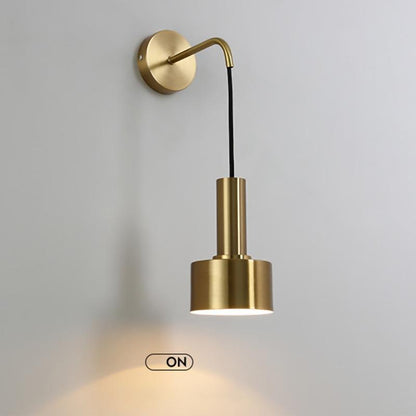 Nordic modern wall lamp E27 LED 110V 220V sconce light gold black