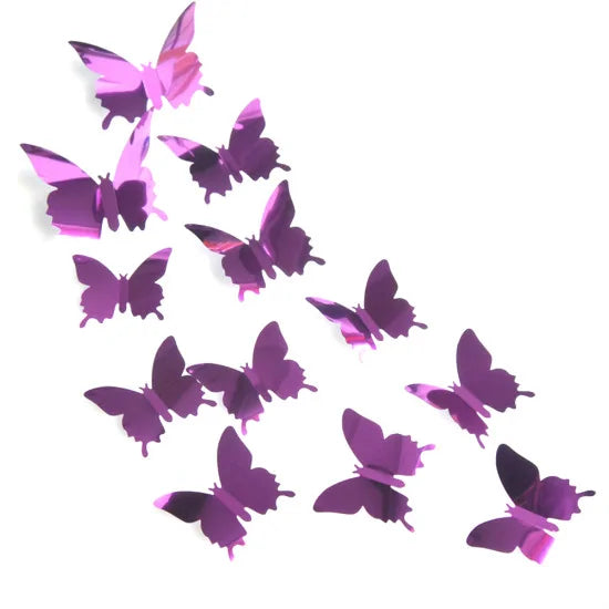 Mirror Wall 3D Butterflies Mirror  Sticker