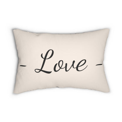 Decorative Throw Pillow - Double Sided Sofa Pillow / Love - Beige